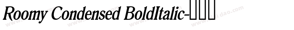 Roomy Condensed BoldItalic字体转换